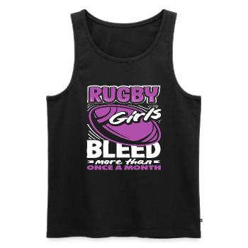 Rugby Spielerinnen Mädchen Power Mehr Als Einmal - Männer Premium Bio Tank Top - Schwarz - Vorne - Michal (187cm)