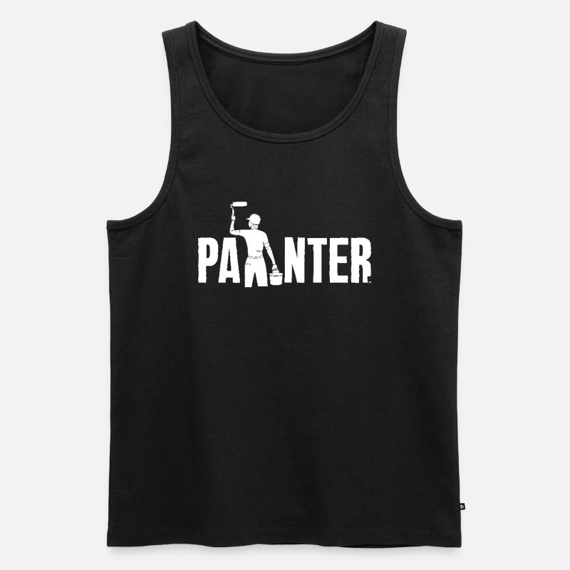 Creative painter with style - Men's Premium Organic Tank Top - black