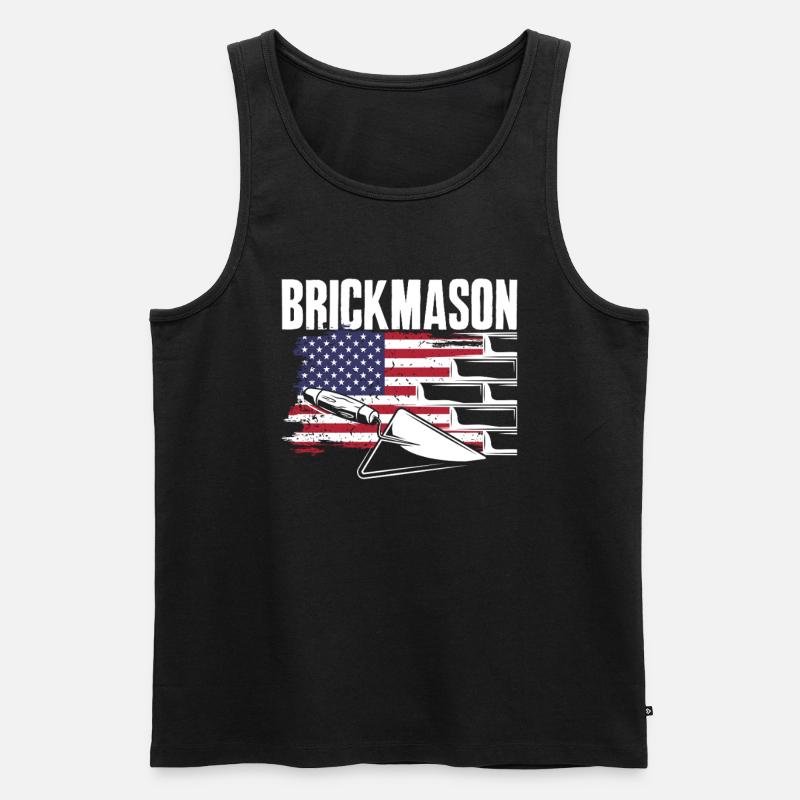 Bricklayer Bricklayer American Pride - Men's Premium Organic Tank Top - black