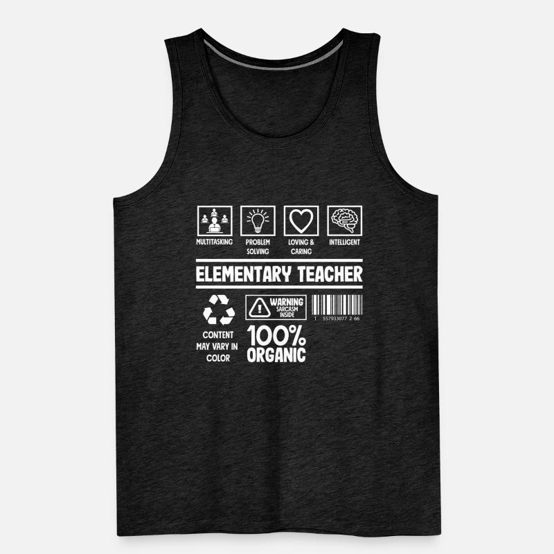 Elementary School Teacher Multitasking Problem Solving Men's Premium Organic Tank Top