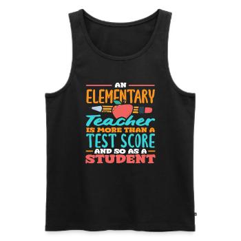 Primary school teacher is more than just a test result - Men's Premium Organic Tank Top - black - Front - Michal (187cm)
