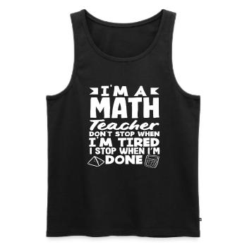 Cadeau de mathématiques pour professeur de mathématiques - Débardeur bio Premium Homme - noir - Devant - Michal (187cm)