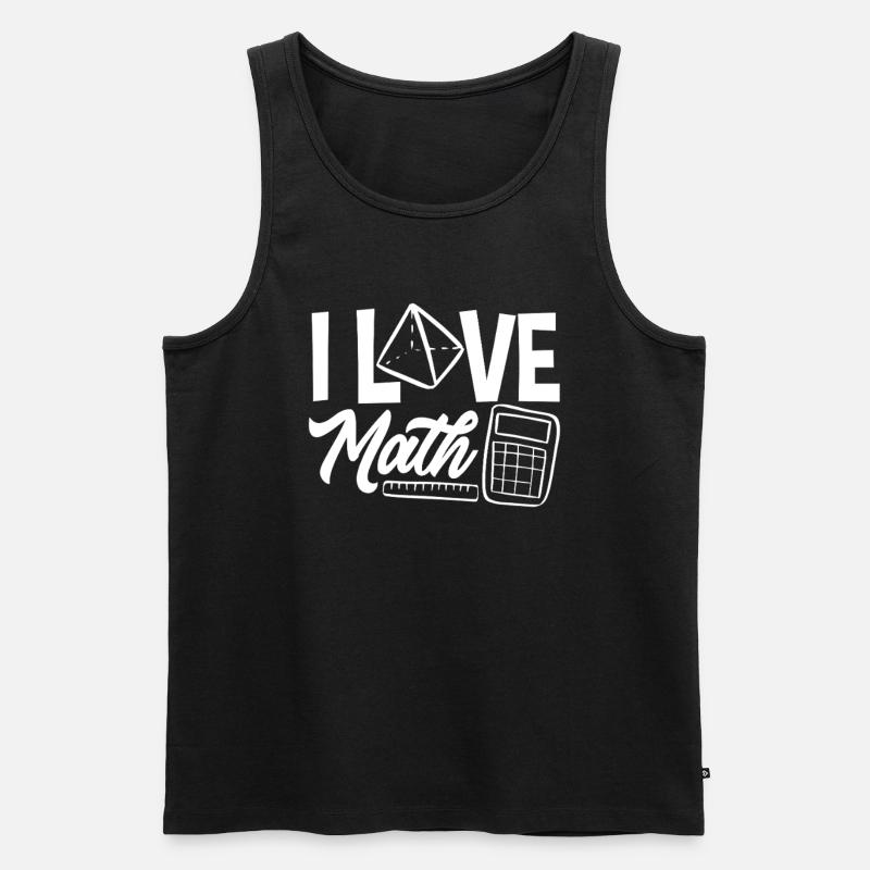 Mathe Lehrer Mathematik Geschenk - Männer Premium Bio Tank Top - Schwarz