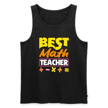 Cadeau de mathématiques pour professeur de mathématiques - Débardeur bio Premium Homme - noir - Devant - Michal (187cm)
