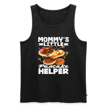 Mom's Little Pancake Helper - Men's Premium Organic Tank Top - black - Front - Michal (187cm)