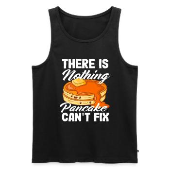 Nothing pancakes can't fix - Men's Premium Organic Tank Top - black - Front - Michal (187cm)