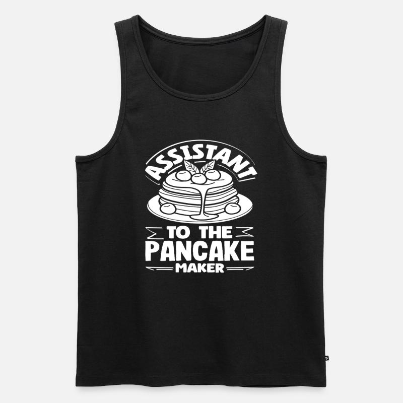 Assistent Des Pfannkuchen-Meisters - Männer Premium Bio Tank Top - Schwarz