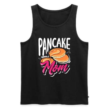 Pancakes Mom Breakfast Love - Men's Premium Organic Tank Top - black - Front - Michal (187cm)