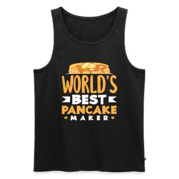 Pancakes Best Pancake Maker - Men's Premium Organic Tank Top - black - Front - Michal (187cm)