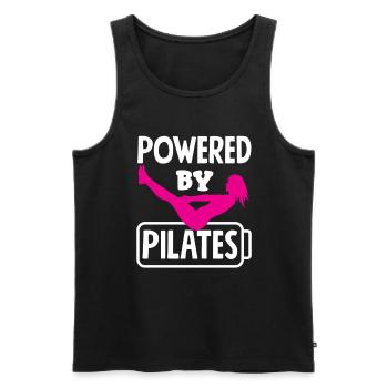 Motivation pour le Pilates : propulsé par le Pilates - Débardeur bio Premium Homme - noir - Devant - AI Model Male 178 light (178cm)