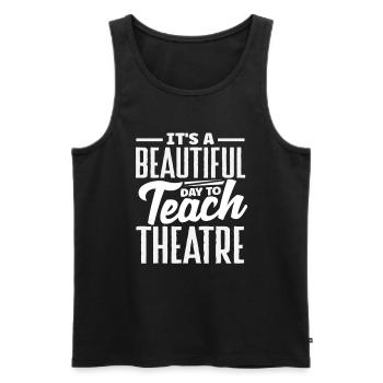 Musical Liebhaber Schöner Tag Theater - Männer Premium Bio Tank Top - Schwarz - Vorne - AI Model Male 178 light (178cm)