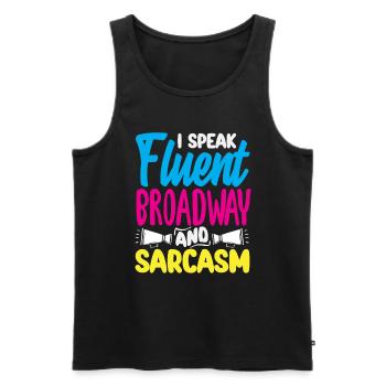 Musical Liebhaber: Ich Spreche Broadway - Männer Premium Bio Tank Top - Schwarz - Vorne - AI Model Male 178 light (178cm)