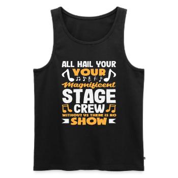 Musicals Lover Stage Crew Quote - Men's Premium Organic Tank Top - black - Front - AI Model Male 178 light (178cm)