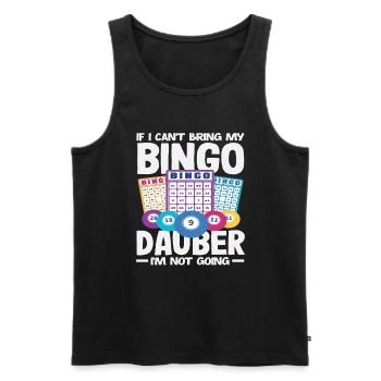 Bingo Spieler Ohne Dauber Geht Nichts - Männer Premium Bio Tank Top - Schwarz - Vorne - AI Model Male 178 light (178cm)