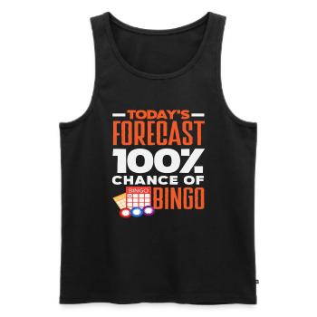 Prédiction de bingo 100 % de chance Bingo - Débardeur bio Premium Homme - noir - Devant - Michal (187cm)
