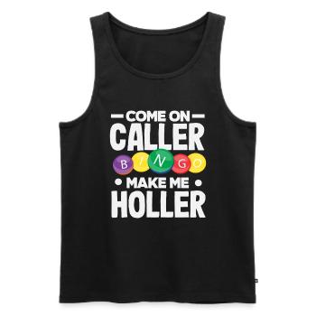 Bingo Komm An Rufer Lass Mich Jubeln Spieler - Männer Premium Bio Tank Top - Schwarz - Vorne - AI Model Male 178 light (178cm)