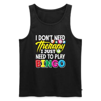 Bingo Player Therapy Not Just Bingo - Men's Premium Organic Tank Top - black - Front - Michal (187cm)