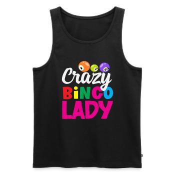 Crazy Bingo Lady Bingo Joueurs de bingo - Débardeur bio Premium Homme - noir - Devant - Michal (187cm)