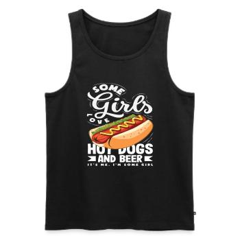 Certaines filles adorent les amateurs de hot-dogs - Débardeur bio Premium Homme - noir - Devant - Michal (187cm)