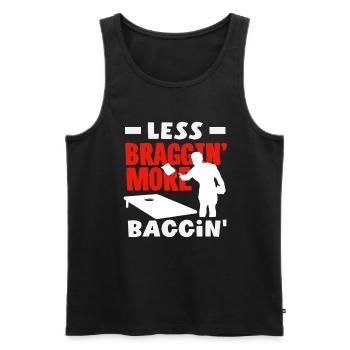 Cornhole Lovers Less Bragging - Men's Premium Organic Tank Top - black - Front - Michal (187cm)