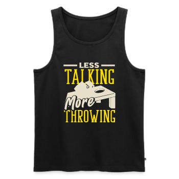 Cornhole Lovers Less Talk More Throw - Men's Premium Organic Tank Top - black - Front - Michal (187cm)