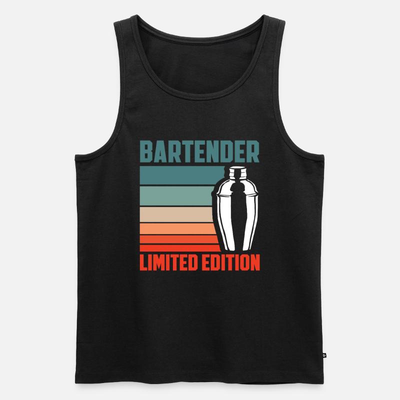 Bartender Limitierte Edition - Männer Premium Bio Tank Top - Schwarz