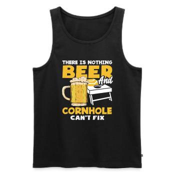 Cornhole Liebhaber Bier Und Cornhole Spaß - Männer Premium Bio Tank Top - Schwarz - Vorne - Michal (187cm)