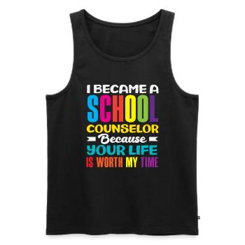 School Counselor Your Life Matters to Me - Men's Premium Organic Tank Top - black - Front - Michal (187cm)