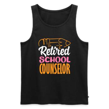Pensionierter Schulberater Humorvolle Erinnerung - Männer Premium Bio Tank Top - Schwarz - Vorne - Michal (187cm)