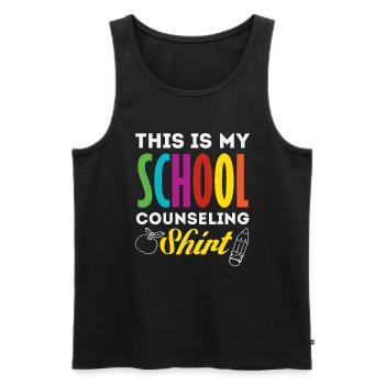 Das Ist Mein Schulberater Shirt - Männer Premium Bio Tank Top - Schwarz - Vorne - AI Model Male 178 light (178cm)