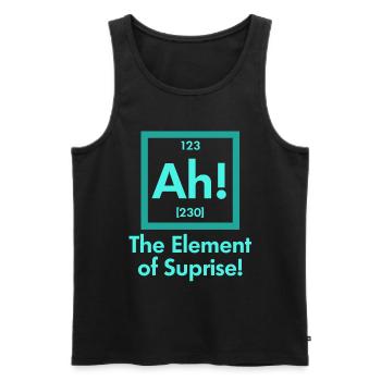 Physique nerd scientifique - Débardeur bio Premium Homme - noir - Devant - AI Model Male 178 light (178cm)