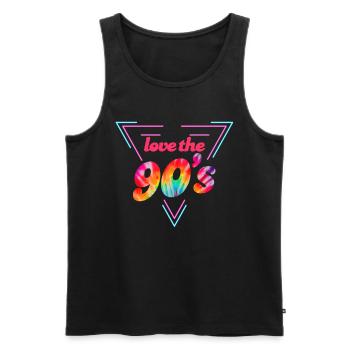 Music 90s - Men's Premium Organic Tank Top - black - Front - Michal (187cm)