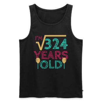 18. Geburtstag - Männer Premium Bio Tank Top - Schwarz - Vorne - Michal (187cm)