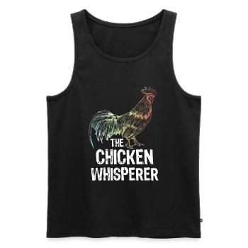 Chicken rooster chickens - Men's Premium Organic Tank Top - black - Front - Michal (187cm)
