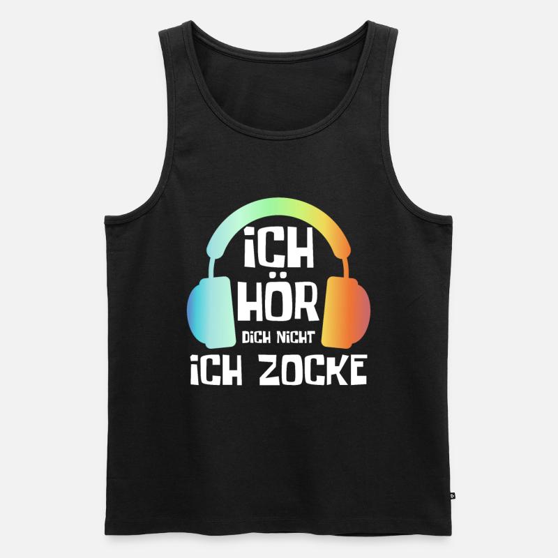 Gaming Zocken Zocker - Männer Premium Bio Tank Top - Schwarz