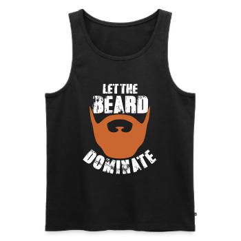 Beard bearded hipster - Men's Premium Organic Tank Top - black - Front - AI Model Male 178 light (178cm)