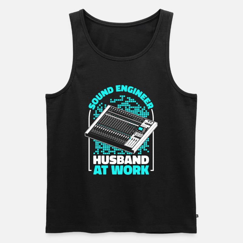 Tontechniker Sound Audio Engineer - Männer Premium Bio Tank Top - Schwarz