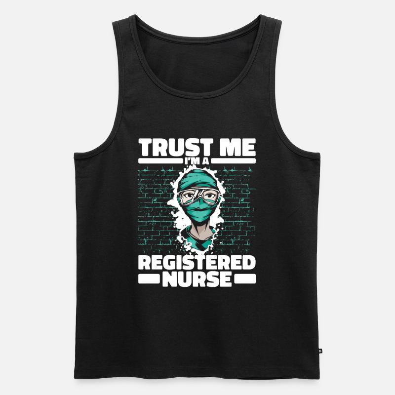 Krankenschwester - Männer Premium Bio Tank Top - Schwarz