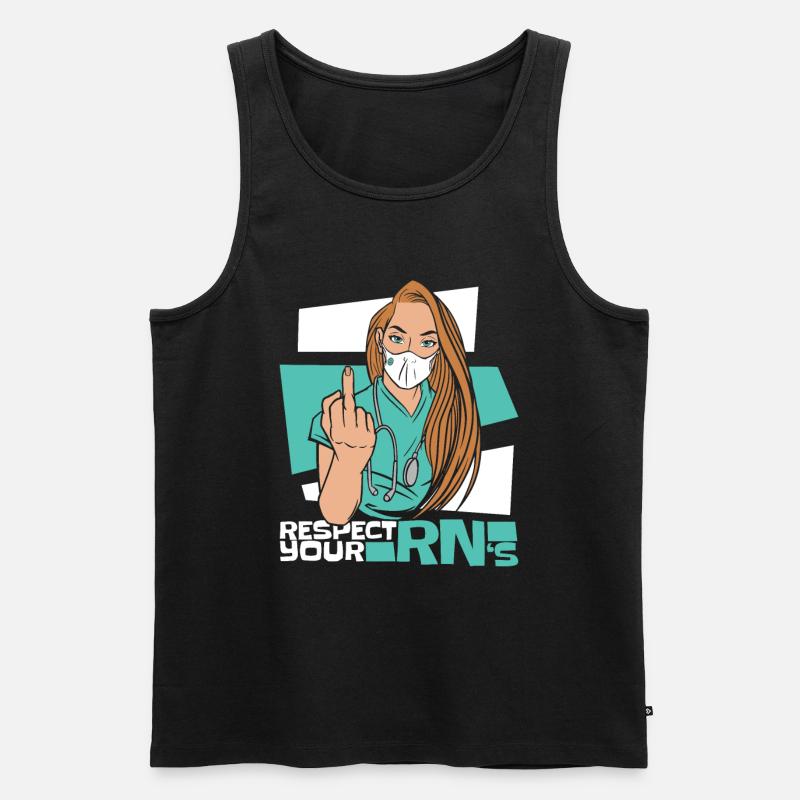Krankenschwester - Männer Premium Bio Tank Top - Schwarz