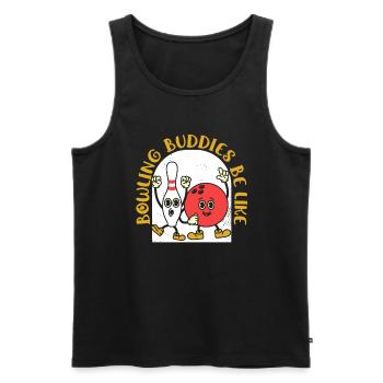 Bowling - Männer Premium Bio Tank Top - Schwarz - Vorne - Michal (187cm)
