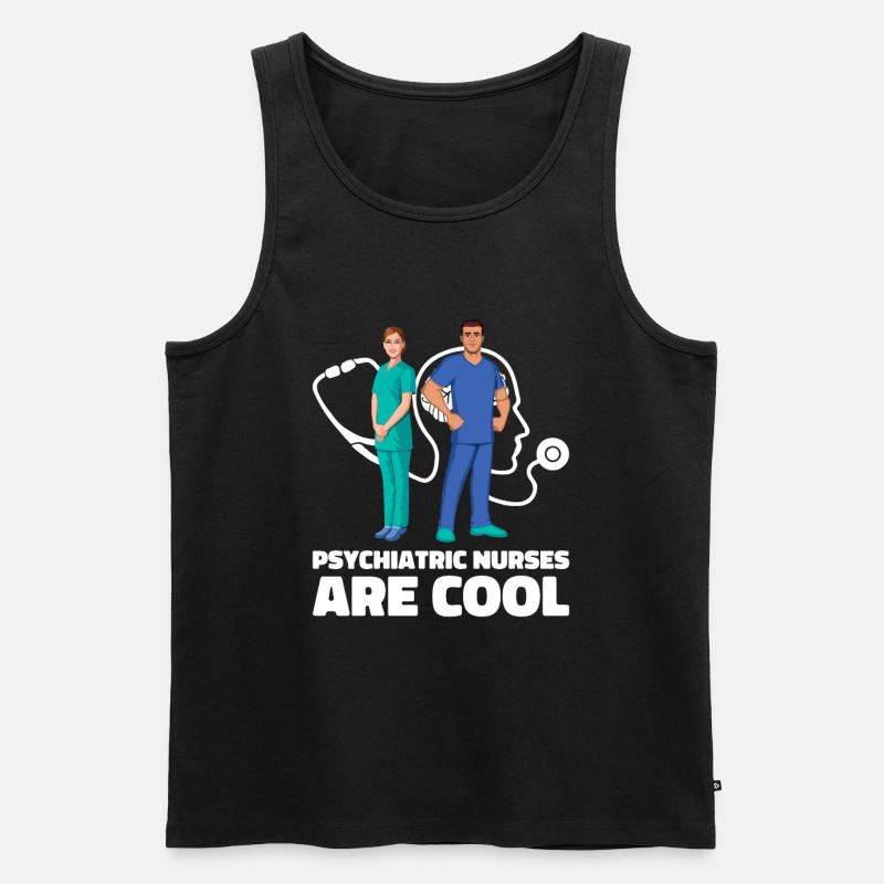 Krankenschwester - Männer Premium Bio Tank Top - Schwarz