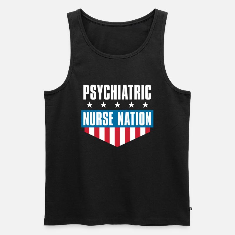 Krankenschwester - Männer Premium Bio Tank Top - Schwarz