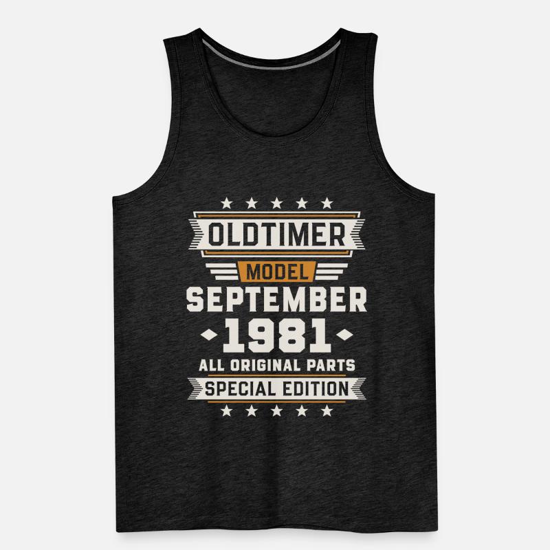Oldtimer September 1981 Geburtstag Geschenk Männer Premium Bio Tank Top