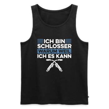 Schmied Schlosser Metallbauer Eisen - Männer Premium Bio Tank Top - Schwarz - Vorne - Michal (187cm)