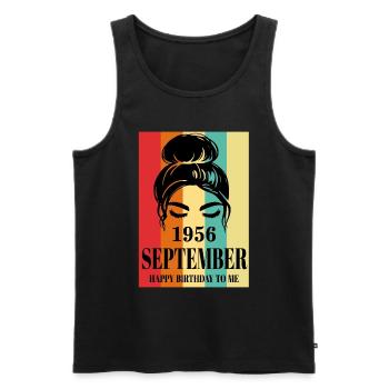 September 1956 Happy Birthday To Me - Männer Premium Bio Tank Top - Schwarz - Vorne - Michal (187cm)