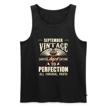 Retro Legenden Geburtstag Geschenk September 1996 - Männer Premium Bio Tank Top - Schwarz - Vorne - Michal (187cm)
