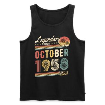 Legendary Since October 1958 Limited Edition - Männer Premium Bio Tank Top - Schwarz - Vorne - Michal (187cm)
