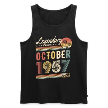Legendary Since October 1957 Limited Edition - Männer Premium Bio Tank Top - Schwarz - Vorne - Michal (187cm)