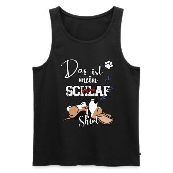 Das ist mein lieblings Schlaf Shirt Beagle Hund - Männer Premium Bio Tank Top - Schwarz - Vorne - Michal (187cm)