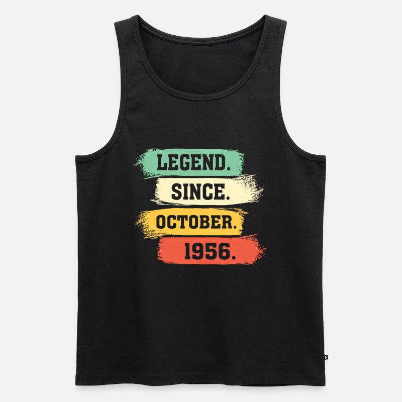 Legend since October 1956 - Männer Premium Bio Tank Top - Schwarz